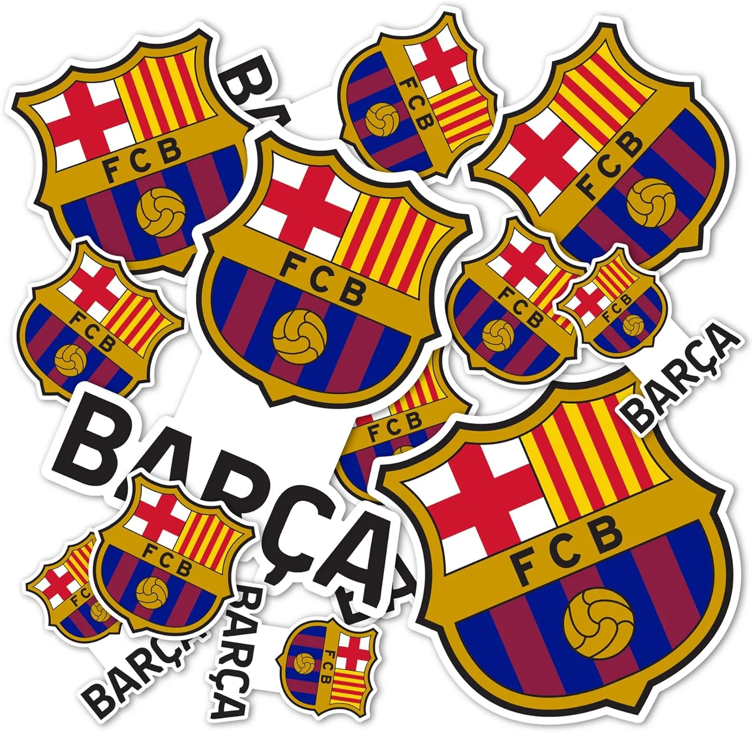 Desert Cactus FC Barcelona Sticker Barça Sheet Vinyl Football Soccer Decal Laptop Water Bottle Car Scrapbook Sheet (Type 1-2)
