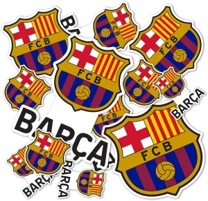 Desert Cactus FC Barcelona Sticker Barça Sheet Vinyl Football Soccer Decal Laptop Water Bottle Car Scrapbook Sheet (Type 1-2)