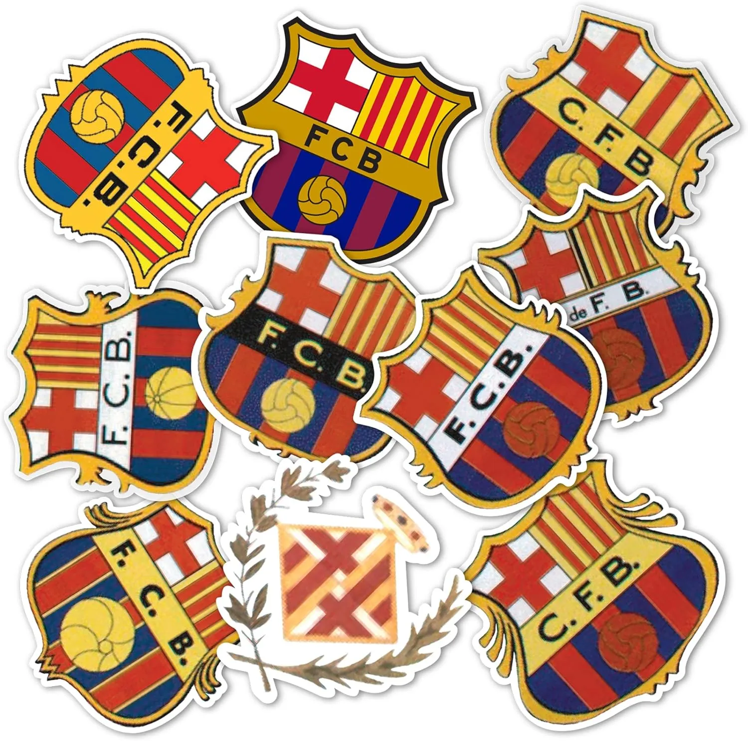 Desert Cactus FC Barcelona Stickers Football Soccer Vinyl Decal Laptop Water Bottle Car Scrapbook Sheet (Type 2-3)