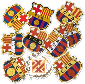 Desert Cactus FC Barcelona Stickers Football Soccer Vinyl Decal Laptop Water Bottle Car Scrapbook Sheet (Type 2-3)