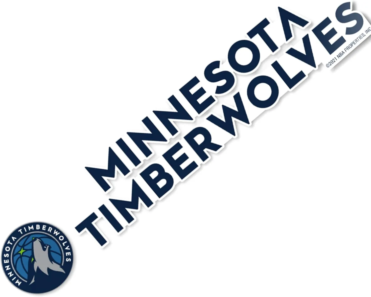 Desert Cactus Minnesota Timberwolves Sticker NBA Name Logo Vinyl Decal Laptop Water Bottle Car Scrapbook (8 Inch Sticker)