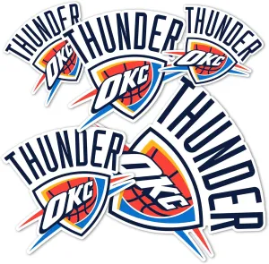 Desert Cactus Oklahoma City Thunder Sticker OKC NBA Officially Licensed Vinyl Decal Laptop Water Bottle Car Scrapbook 13.5x11 Sheet (Type 3 Global)