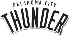 Desert Cactus Oklahoma City Thunder Sticker OKC NBA Officially Licensed Vinyl Decal Laptop Water Bottle Car Scrapbook (Individual 2)