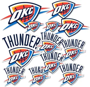 Desert Cactus Oklahoma City Thunder Sticker OKC NBA Officially Licensed Vinyl Decal Laptop Water Bottle Car Scrapbook Sheet (Type 1-1)