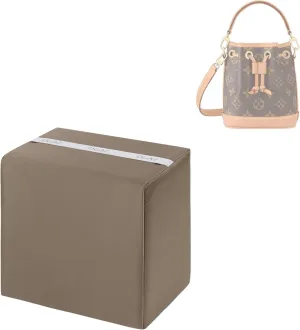 DGAZ Purse Pillow Insert for LV Nano Noe bags, Memory Foam, Silky Pillow Shaper for Luxury Handbags(Gris tourterelle,Nano Noe mini)