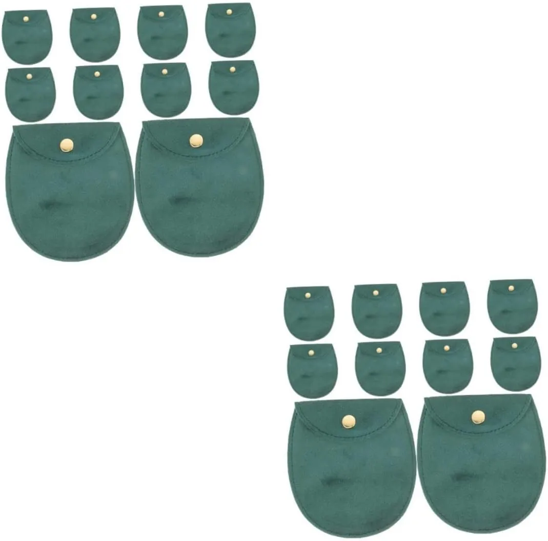 Didiseaon 2sets Multifunctional Travel Watch Pouch Soft Fabric Storage Bag for Jewelry Bracelets and Earrings 10pcs*2
