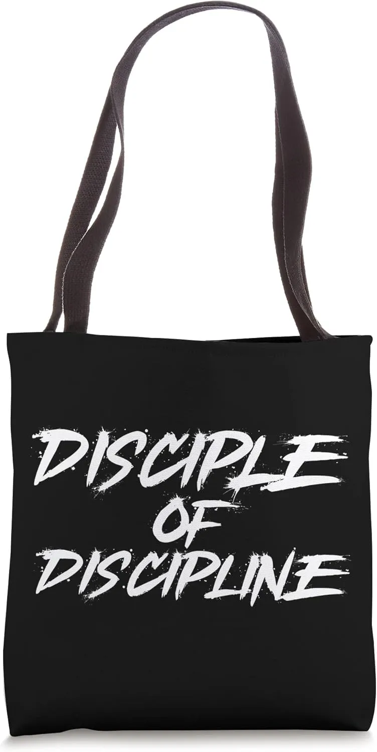 Disciple Of Discipline Motivational Workout Fitness Gym Tote Bag