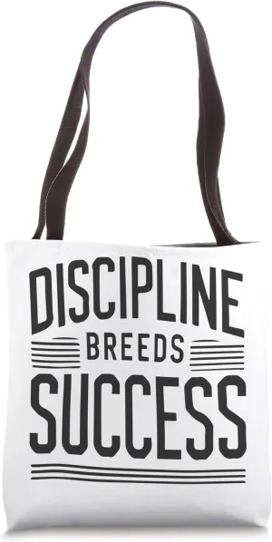 Discipline breeds success - Gym, Hustle, Grind, Motivational Tote Bag