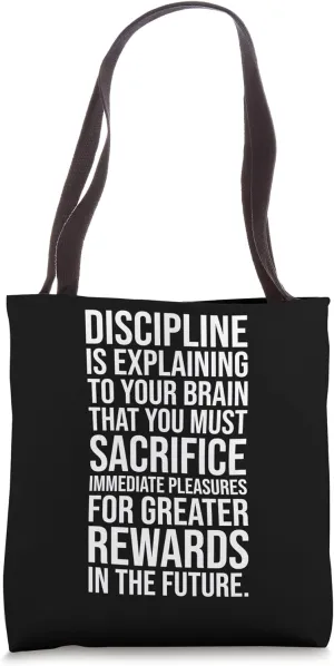 Discipline - Gym, Hustle, Success, Motivational Tote Bag