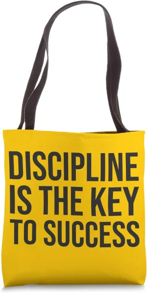 Discipline Is The Key To Success, Gym, Hustle, Motivational Tote Bag