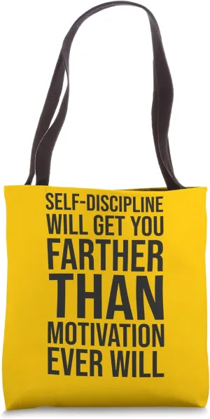 Discipline vs Motivation, Gym, Hustle, Success, Motivational Tote Bag