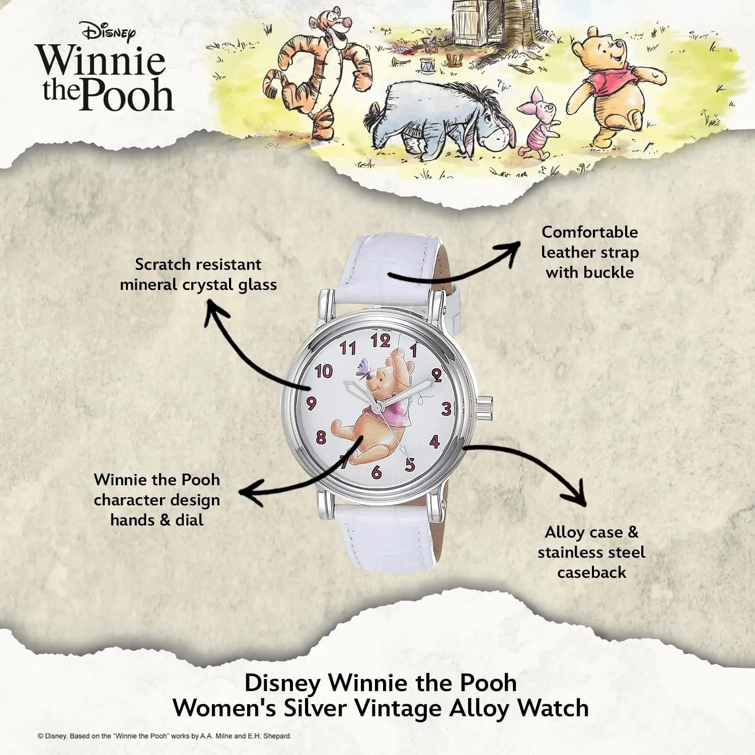 DISNEY Mickey Mouse Articulating Hands Watch for Men