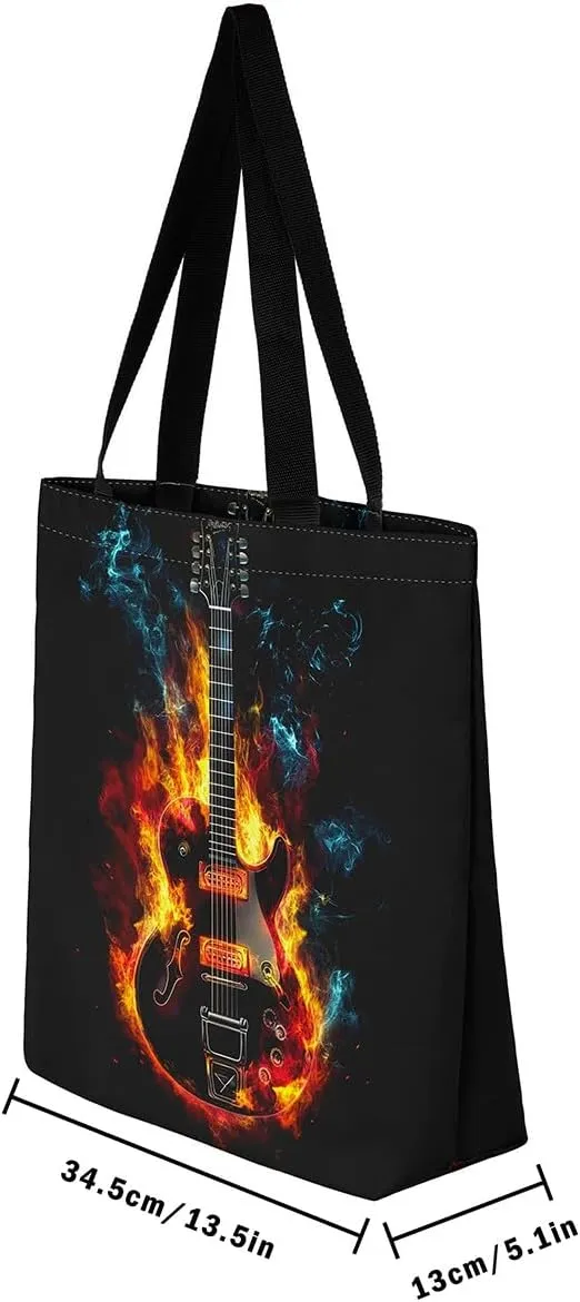 DJ Controller Canvas Tote Bag Black and White Foldable Beach Bag,Disc Pop Music Hip Hop Rock Musical Theme