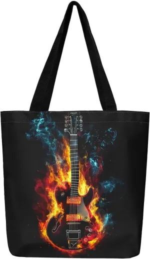 DJ Controller Canvas Tote Bag Black and White Foldable Beach Bag,Disc Pop Music Hip Hop Rock Musical Theme