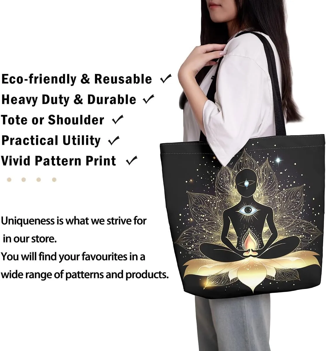 DJ Controller Canvas Tote Bag Black and White Foldable Beach Bag,Disc Pop Music Hip Hop Rock Musical Theme