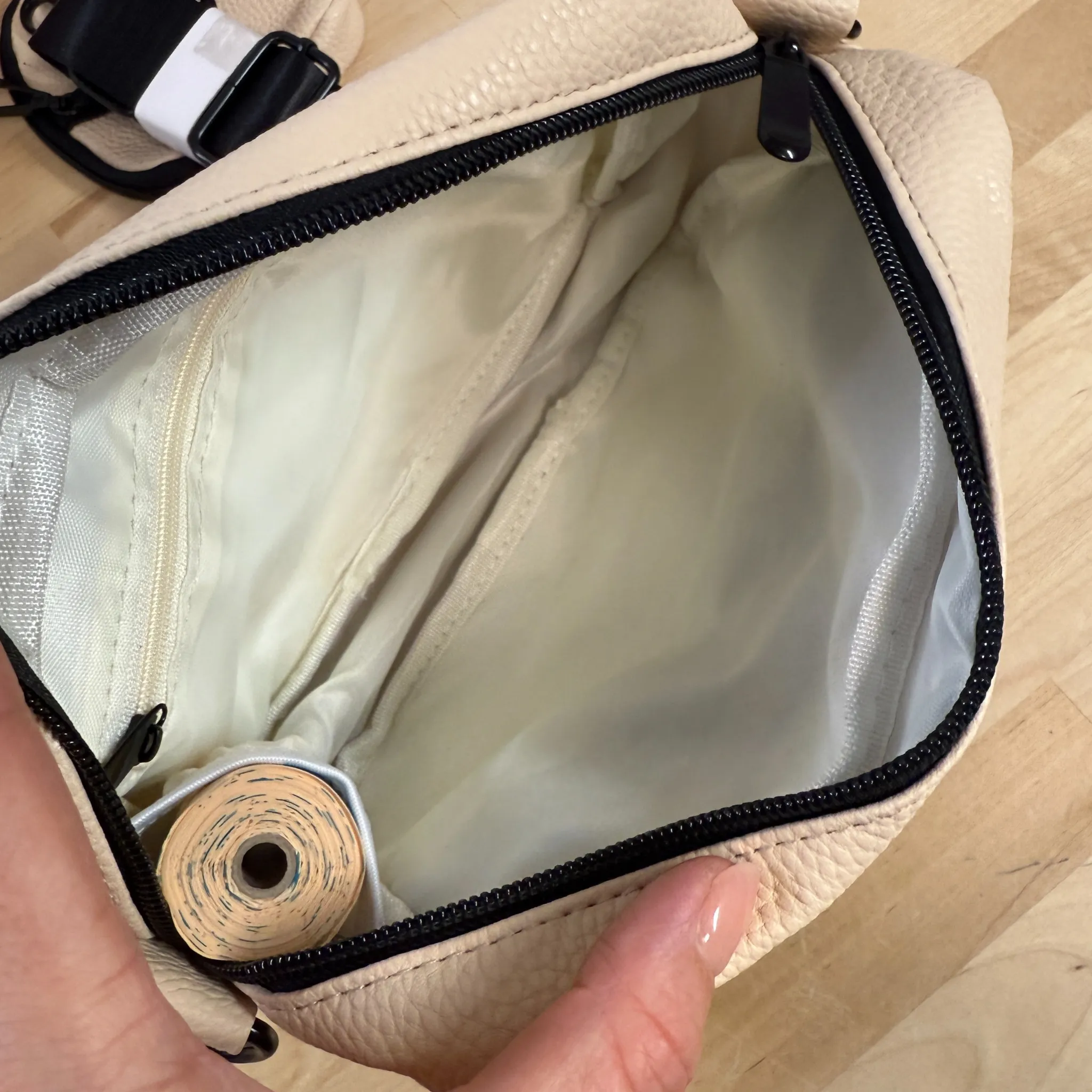Dog Walking Crossbody Bag with Treat Pouch and Poop Bag Dispenser