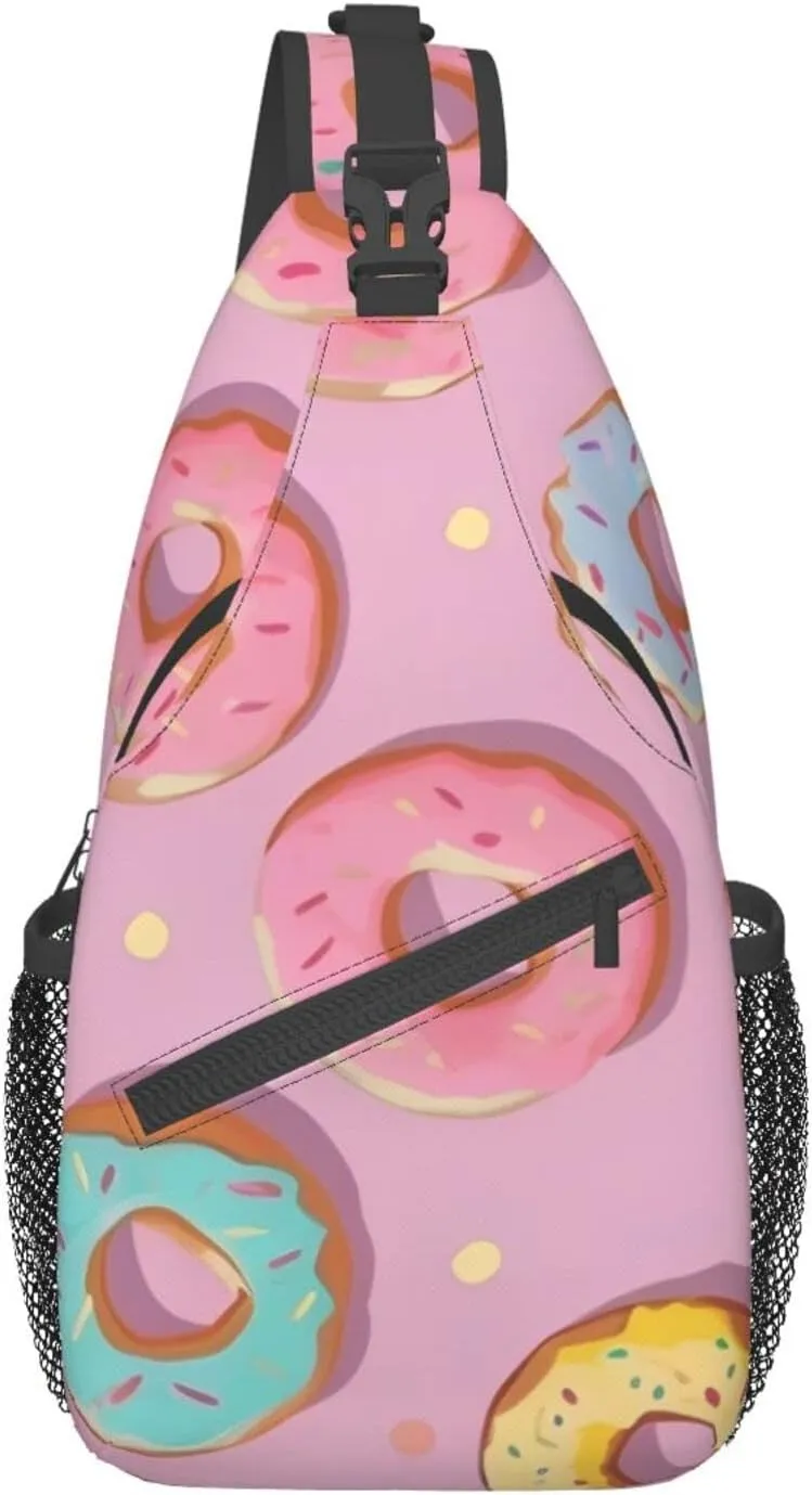 Donut Outdoor Cross-body Shoulder Bag, Unisex Backpack For Women Men Young Hiking Travel