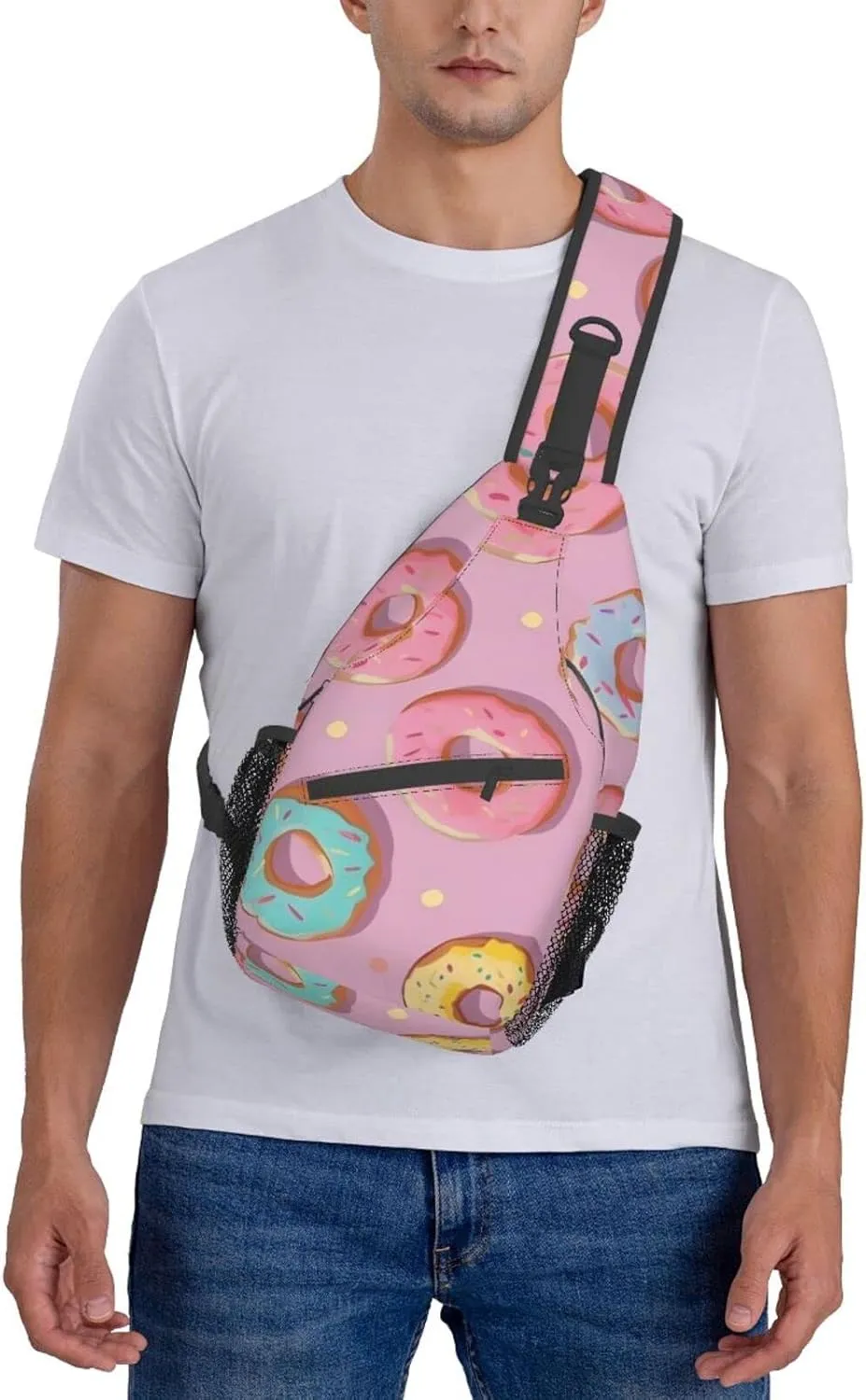 Donut Outdoor Cross-body Shoulder Bag, Unisex Backpack For Women Men Young Hiking Travel