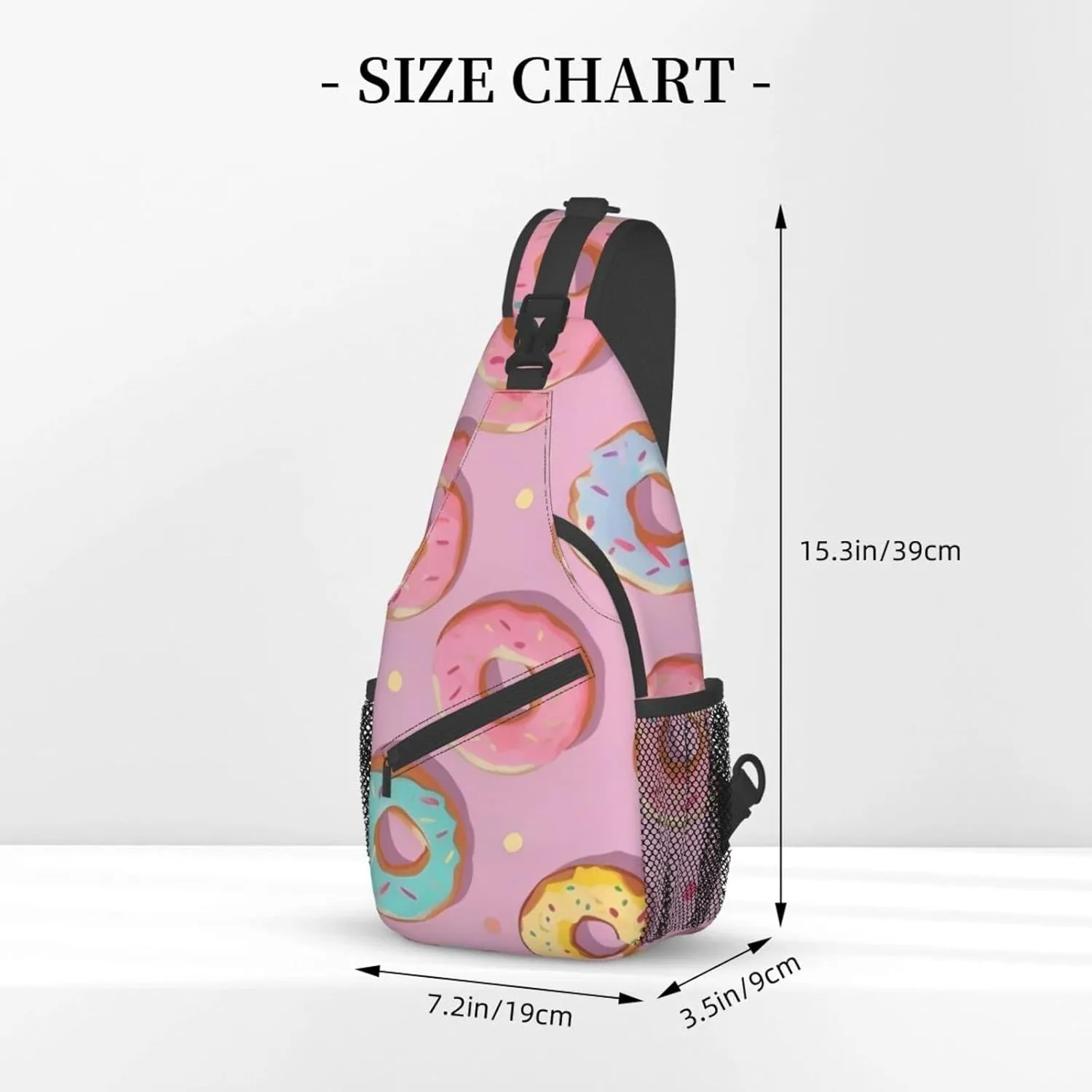 Donut Outdoor Cross-body Shoulder Bag, Unisex Backpack For Women Men Young Hiking Travel