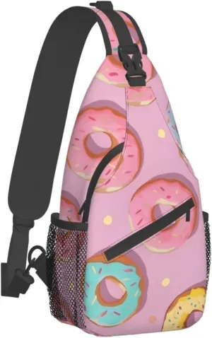 Donut Outdoor Cross-body Shoulder Bag, Unisex Backpack For Women Men Young Hiking Travel