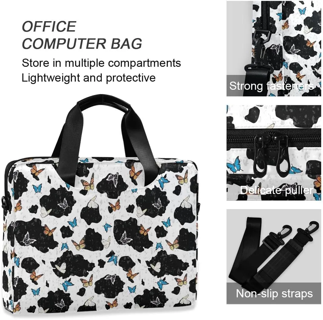 Doodle Flamingo Blue 15.6 Inch Laptop Bag Computer Briefcase Office Travel Business