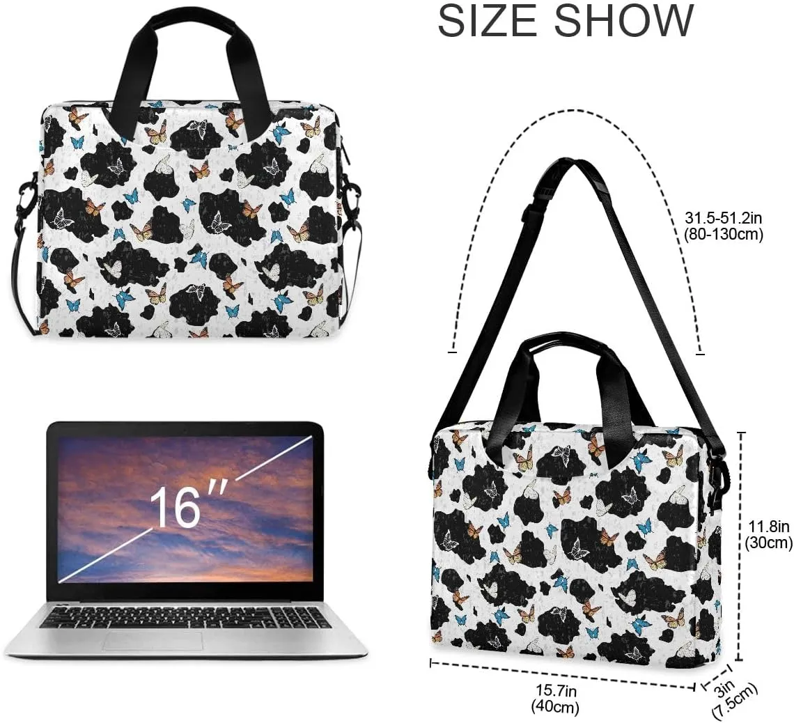 Doodle Flamingo Blue 15.6 Inch Laptop Bag Computer Briefcase Office Travel Business