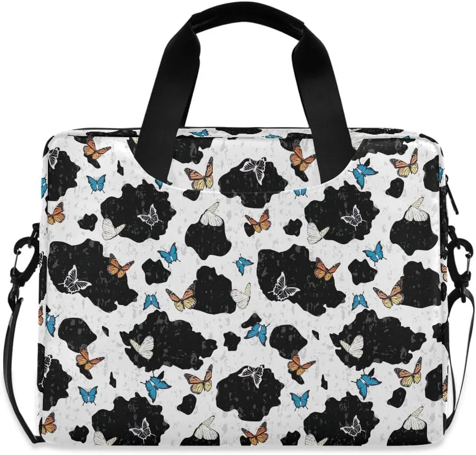 Doodle Flamingo Blue 15.6 Inch Laptop Bag Computer Briefcase Office Travel Business