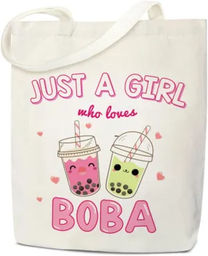 Doreen's Boutique Canvas Tote Bag Gift for Women, Tea Lover Gifts for Women Female, Tote Bag Shopping Reusable Grocery Beach Shoulder Bag /A09