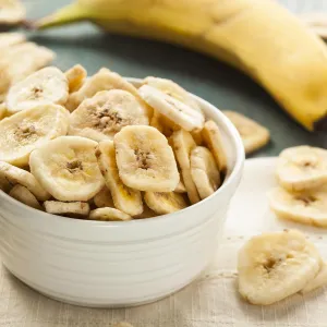 Dried Banana Chips 18 oz (4 Pack) - 4.5 Pound | Sweetened Fruit Slices | Vegan, Keto-Friendly, Kosher Snack | Perfect for Cereal, Salads & Trail Mix | Tasty, Natural, Preservative-Free | 4 Pack | Gourmet Grove