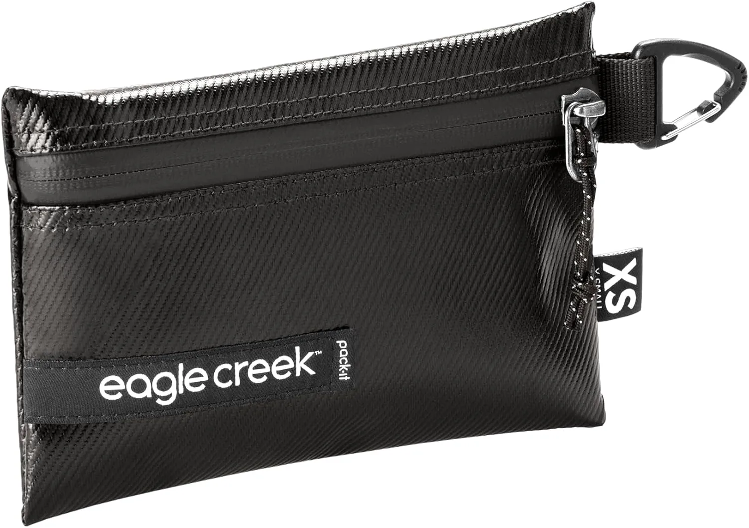Eagle Creek Pack-It Gear Pouch Protective Travel Bag Organizer for Heavy Tools or Wet Gear - Ultra-Durable Water-Resistant 900D Poly Twill with Secure Zipper, Black - X-Small