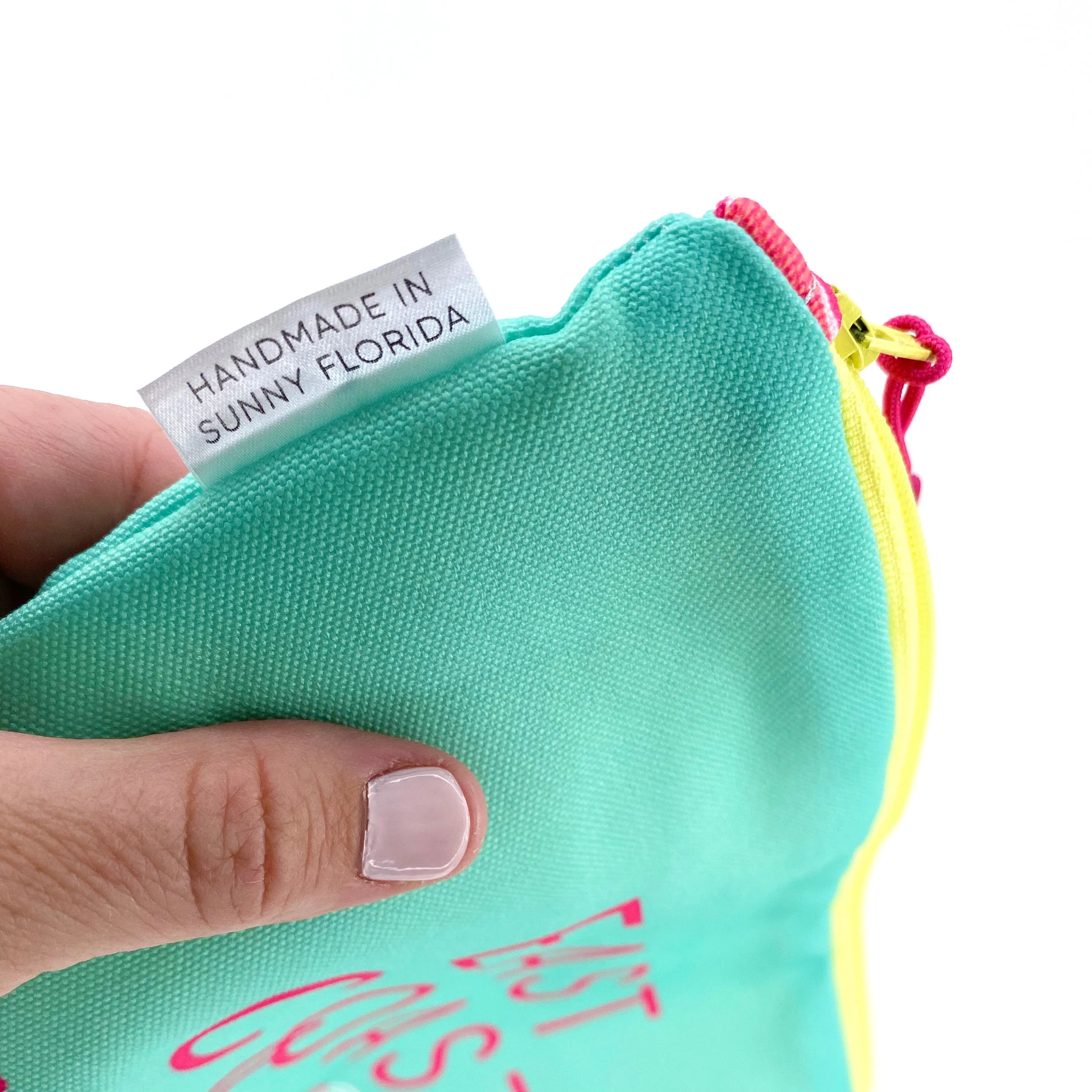 East Coast Girls in Blue   Pink, Water-Resistant Wet Bag