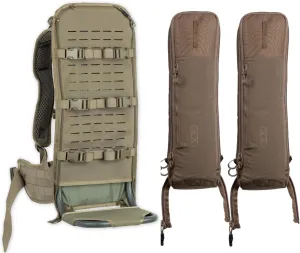 Eberlestock F1 Mainframe (Regular) and 2 Batwing Pouches Bundle - Dry Earth - The Most Versatile Pack Ever