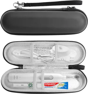 Electric Toothbrush Travel Case for Oral-B/Pro 1000 1500 5000 7000 6000 9600, Philips Sonicare Protective Clean 4100 6100 5100 6500 7500 Electric Toothbrush Hard EVA Case Protective Cover Storage Bag