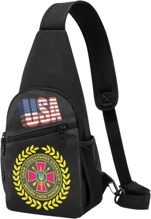 Emblem of The Special Operations Forces of Ukraine，Fashion One-Shoulder Bag，Anti-Theft Crossbody Shoulder Chest Bag