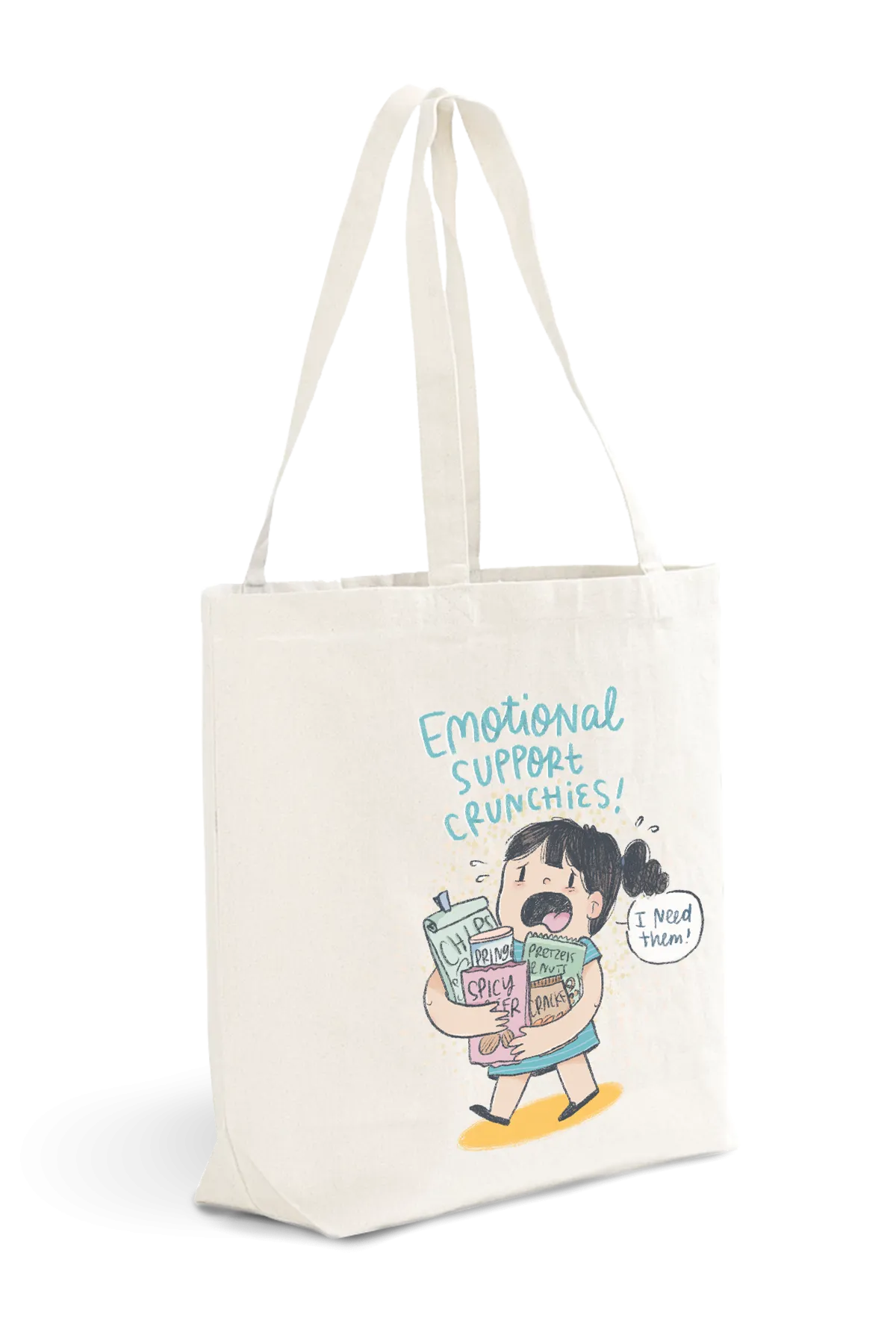 Emotional Support Crunchies Tote Bag