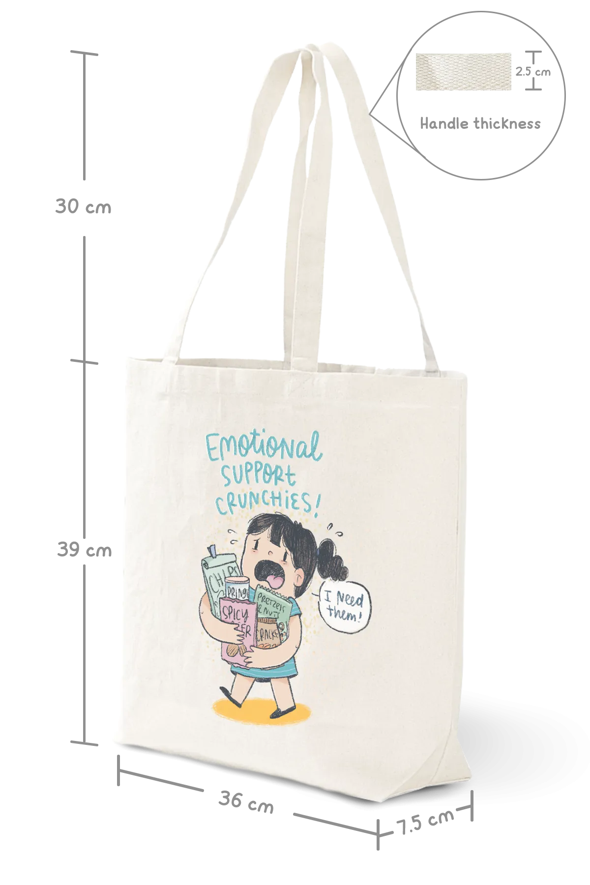 Emotional Support Crunchies Tote Bag