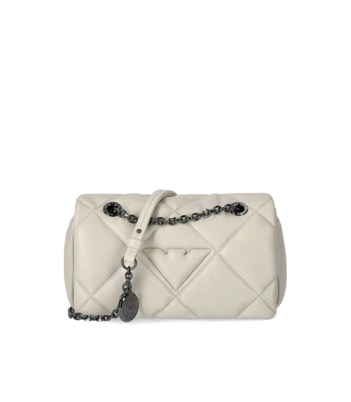 Emporio Armani Cream Small Quilted Crossbody Bag
