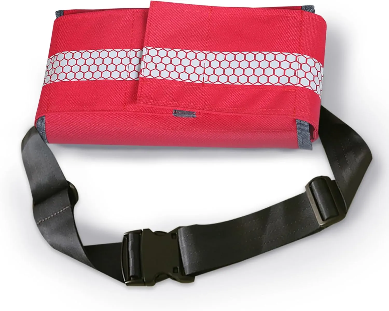 Empty First Aid Waist Bag Molle Medical Pouch with Belt, EMS Fanny Pack with Three-piece System,IFAK Medical Bag for Camping,Hiking or Traveling (Red)