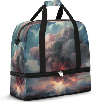 Epic Sky Explosion Travel Duffel Bag, Travel Essentials, Gym Bag for Women, Weekender Overnight Bag With Shoes Compartment, Carry On Bags for Airplanes