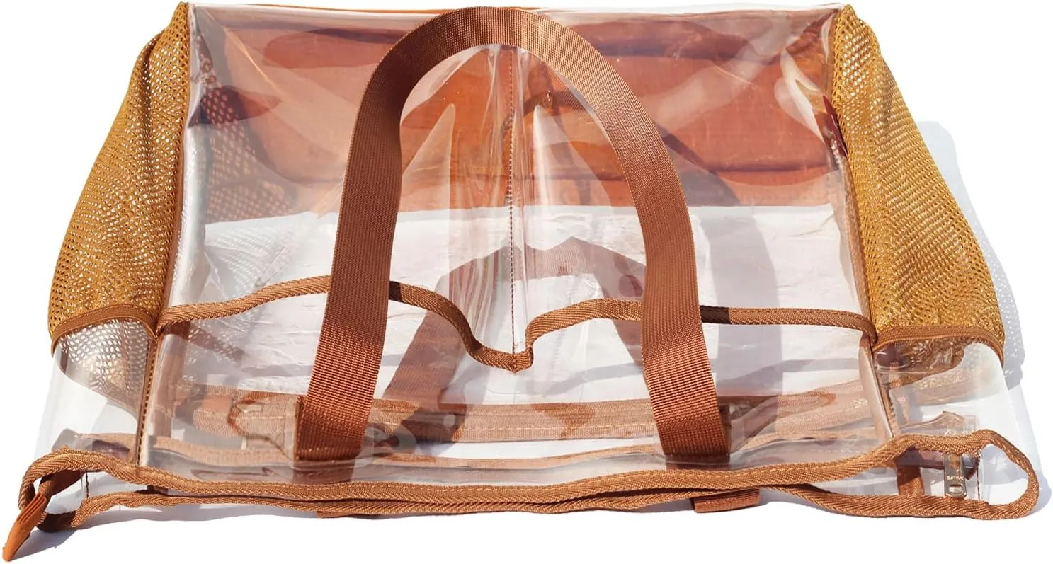 ESVAN Clear Tote bags Stadium Approved Security Travel Gym See Through Bags for Work Sports Concerts Travel Beach
