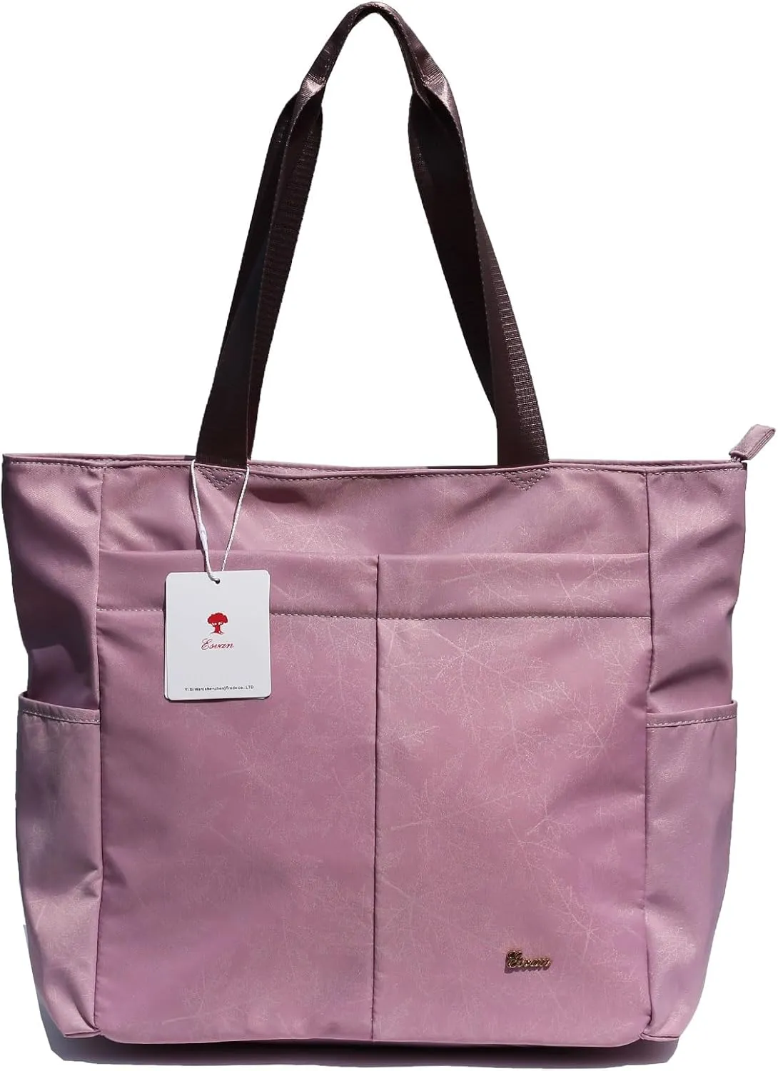 ESVAN Original Floral Tote Bag Large Shoulder Bag with Multi Pockets for Gym Travel Beach Daily Bags