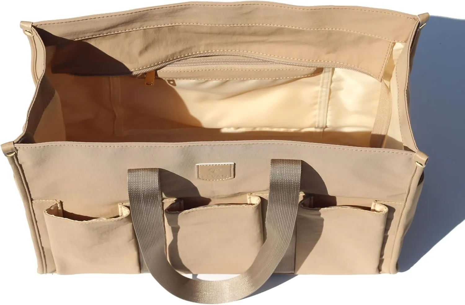 ESVAN Utility Tote Bag with Zip Top Waterproof Teacher Tote Bag for Teacher Work Women Beach