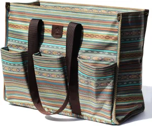 ESVAN Utility Tote Bag with Zip Top Waterproof Teacher Tote Bag for Teacher Work Women Beach