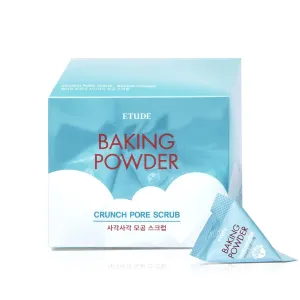 ETUDE Baking Powder Crunch Pore Scrub (0.25fl.oz x 24ea Pouches) | Korean Deep Pore Skin Care | Facial Scrub, Pore Cleansing Effect | Exfoliate & Moisturize | Kbeauty