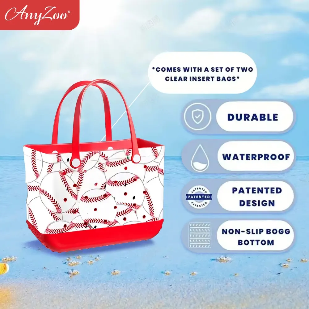 Eva Plastic Printed Tote Bag Waterproof Travel Handbag Women'S Beach Sports Bag Printed Handbag Family Bag Outdoor Beach Bag