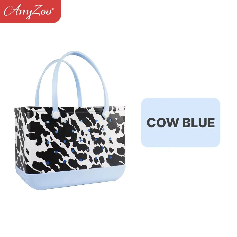 Eva Plastic Printed Tote Bag Waterproof Travel Handbag Women'S Beach Sports Bag Printed Handbag Family Bag Outdoor Beach Bag