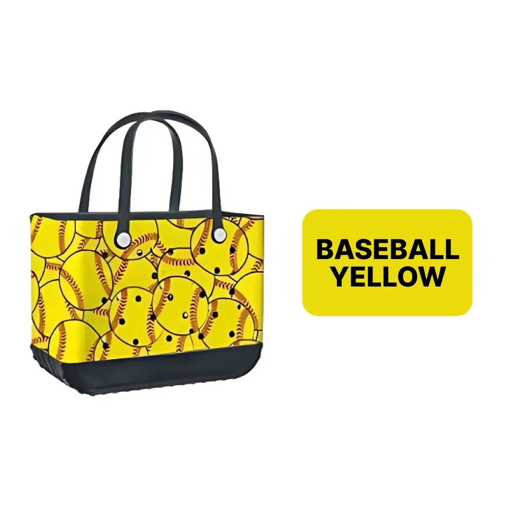 Eva Plastic Printed Tote Bag Waterproof Travel Handbag Women'S Beach Sports Bag Printed Handbag Family Bag Outdoor Beach Bag