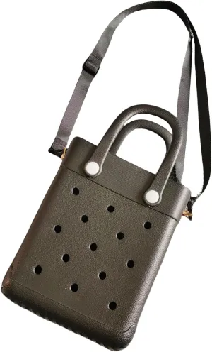 EVA Waterproof Mini Beach Tote, Bitty Rubber Travel Bags Sandproof X Small Size Handbag for Sports Gym Travel Market Outdoor