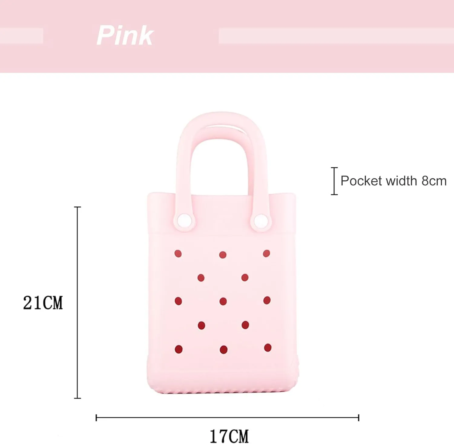 EVA Waterproof Mini Beach Tote, Bitty Rubber Travel Bags Sandproof X Small Size Handbag for Sports Gym Travel Market Outdoor