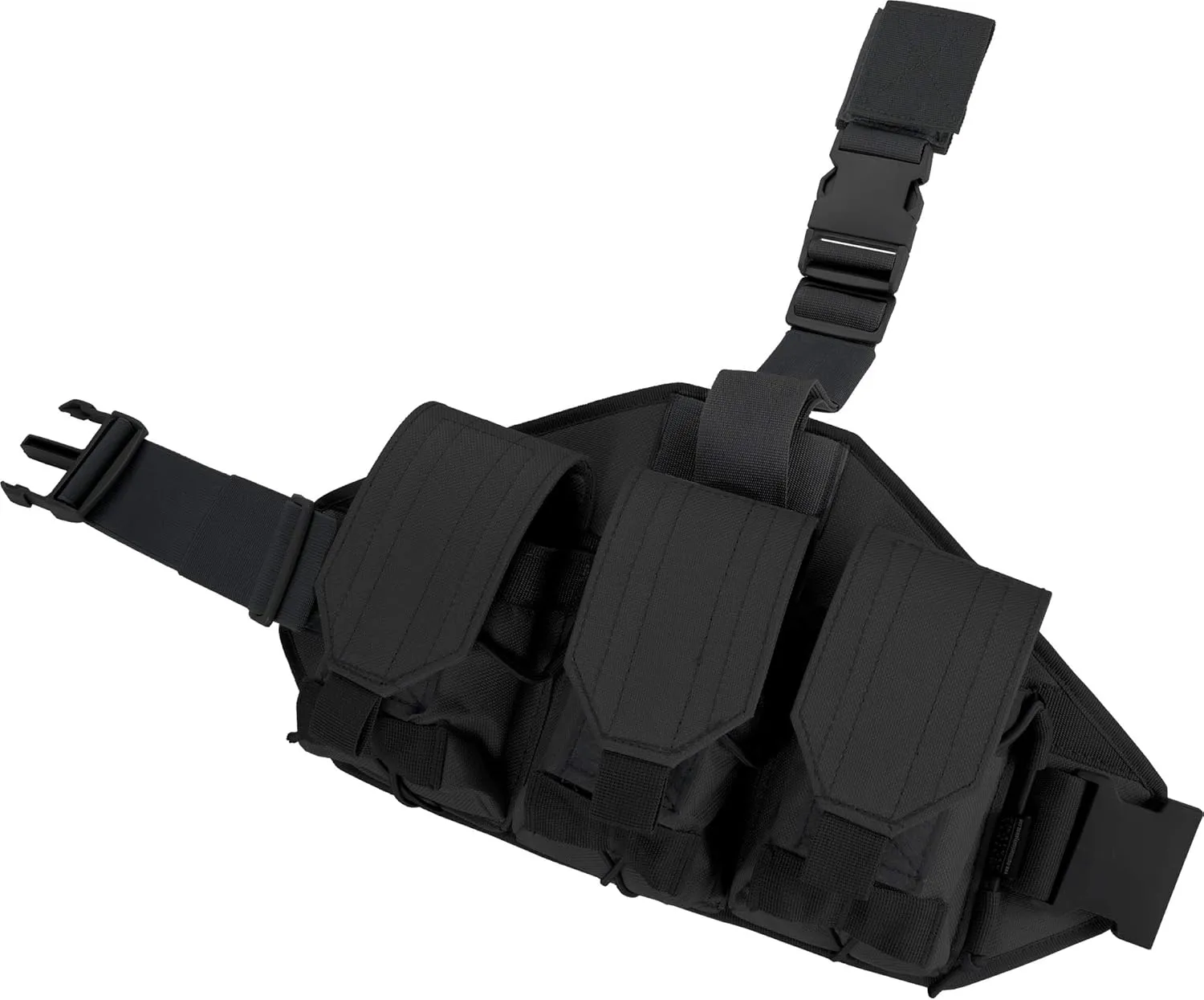 Evike Matrix Triple Mag Quick Draw Hardshell Drop Leg Pouch - Black